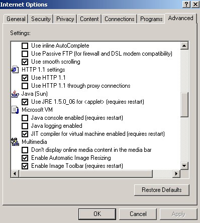 install java plugin for ie