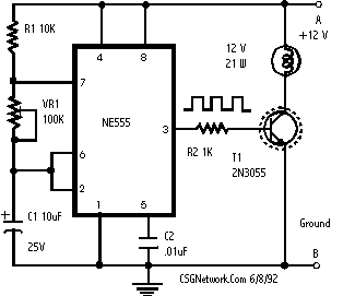 Brake Lights Flasher Schematic